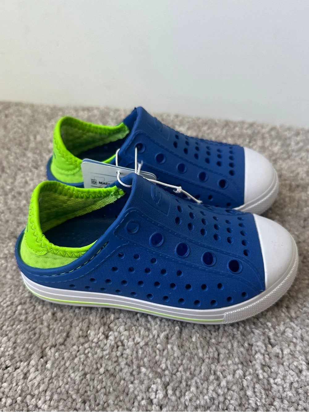 Skechers Kids Blue and Lime Foamies Water Shoes - Toddler Size 9